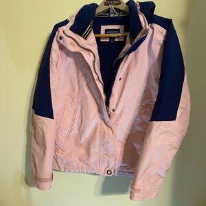 Lands' End Navy and Pink Squall Jacket